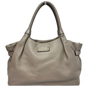 Kate Spade Pebbled Leather Slouchy Hobo Tote Beige